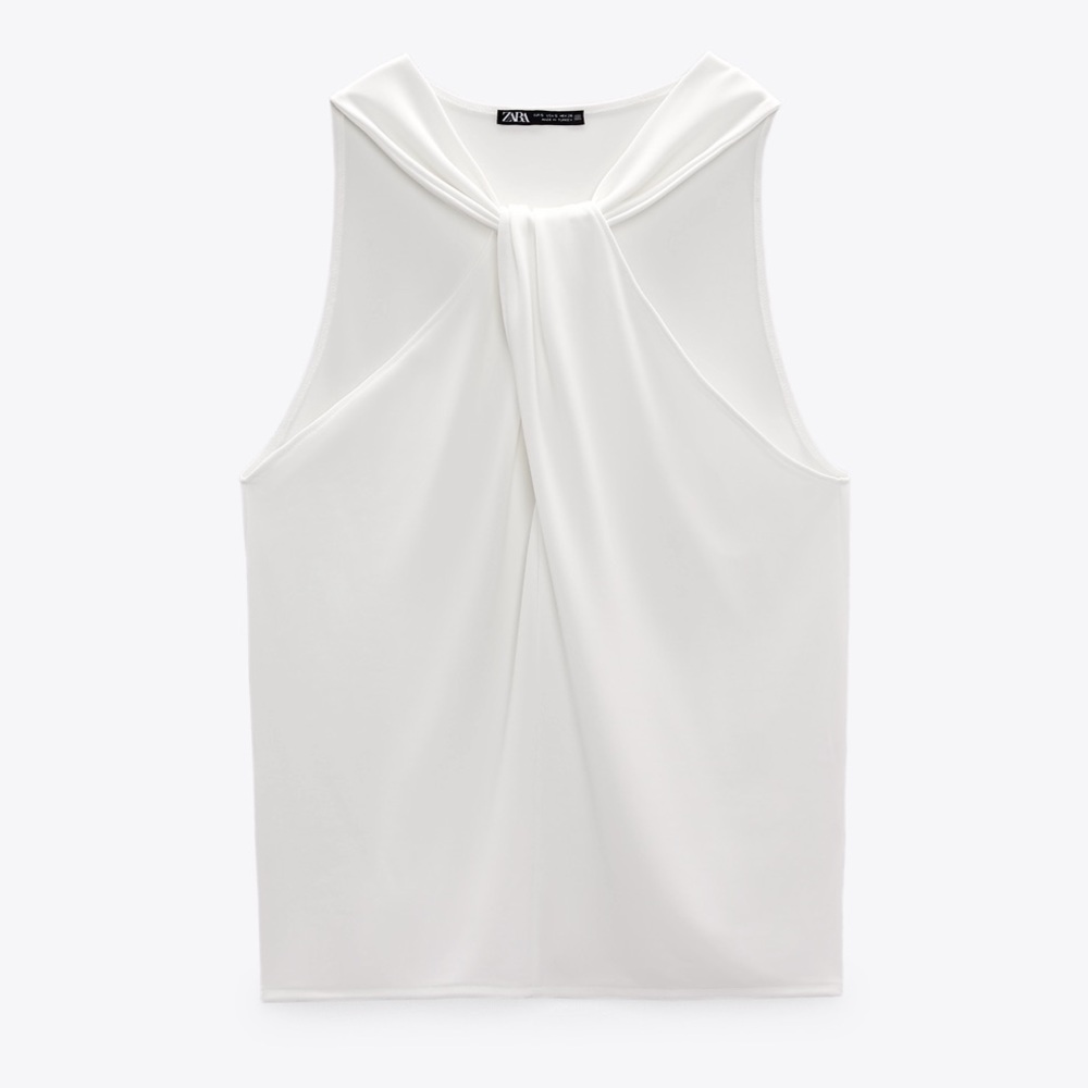 Zara knotted halter top